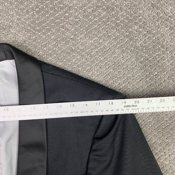 Vintage Pierre Cardin Tuxedo Dinner Jacket Blazer Men's 37R Black Made in USA - Picture 8 of 16